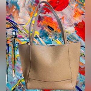 Botkier tote bag, leather, gold zipper teeth accents